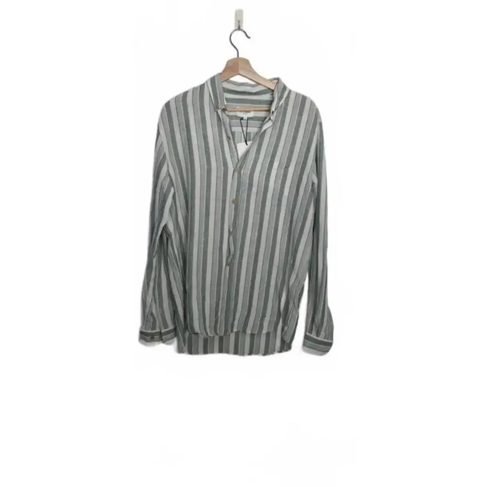 Sezane Octobre Chemise Charlie Striped Size Large Striped New With Tags